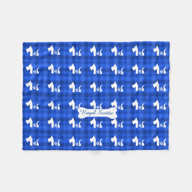 Manta Polar Corona real de Westie (Frente (Horizontal))