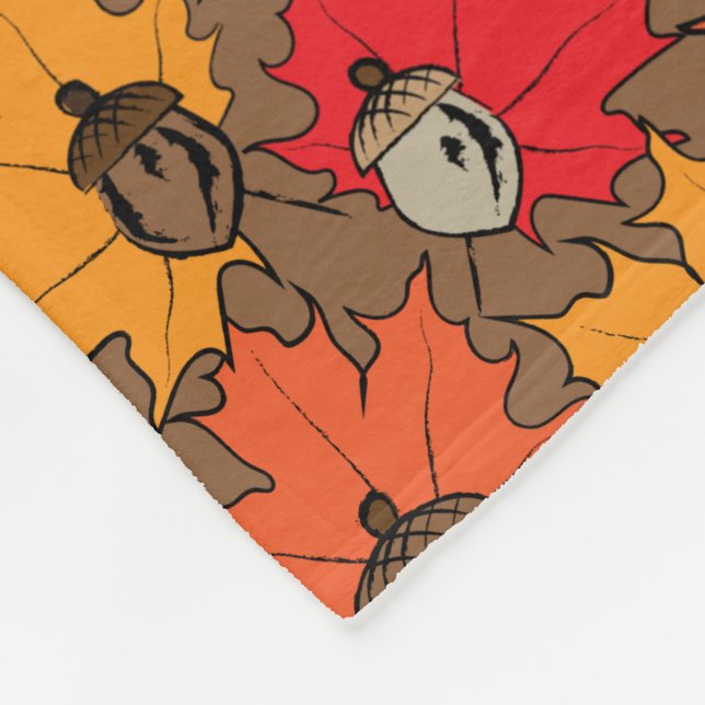 Manta Polar Coronas y hojas V (Esquina)