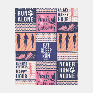 Manta Polar correr chica comer dormir correr patrón Runner Dad