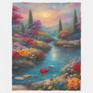 Manta Polar "Corriente de jardines celestiales"