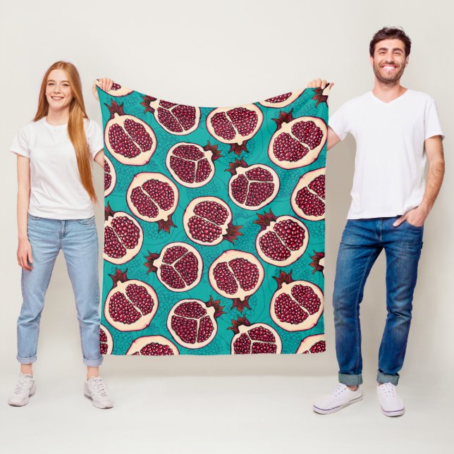 Manta Polar Cortes granadas de turquesa (In situ)