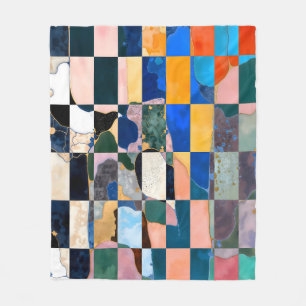 Manta Polar Cortina Luxe Checkerboard