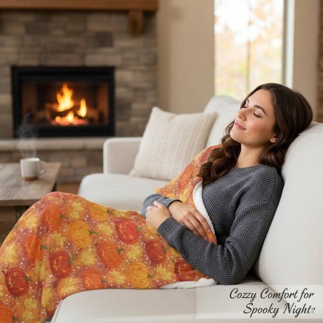 Manta Polar Cosecha Calabaza otoño otoño otoño deja frío Hallo (Subido por el creador)