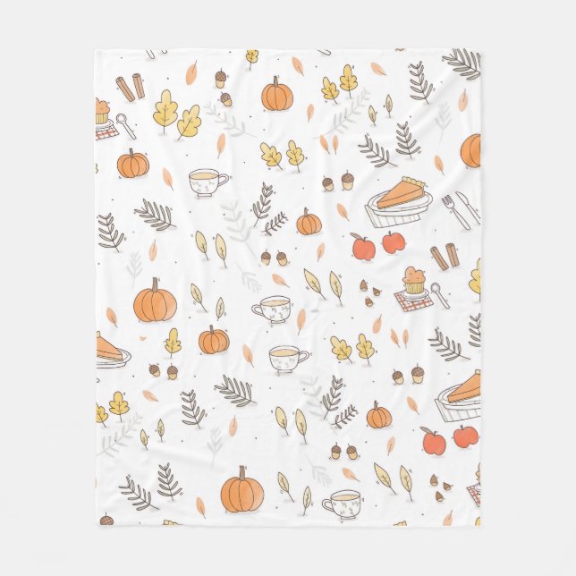 Manta Polar Cosecha de Otoño Acogedor (Anverso)