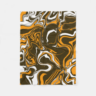 Manta Polar Cosecha de otoño martillada, marrón, Naranja y bla