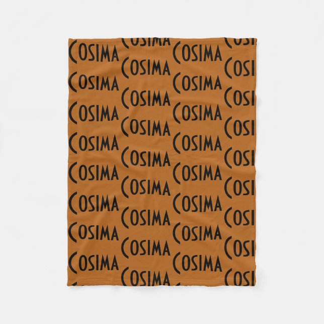 Manta Polar Cosima del na negro huérfano de las letras de (Anverso)