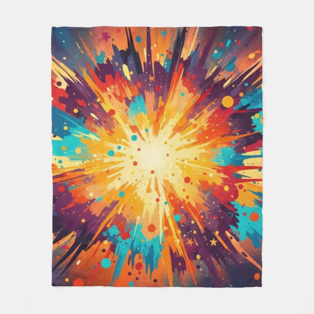 Manta Polar Cosmic Burst Abstract Splatter Art (Anverso)