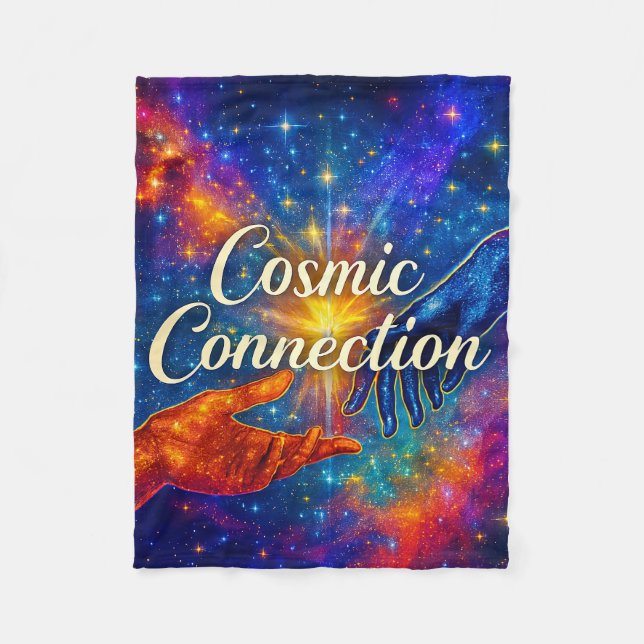 Manta Polar 🪐 Cosmic Connection Fleece Blanket 30x40 (Anverso)