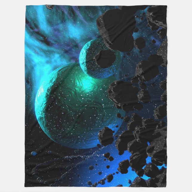 Manta Polar Cosmic Nebula Voyage Fleece Blanket (Anverso)