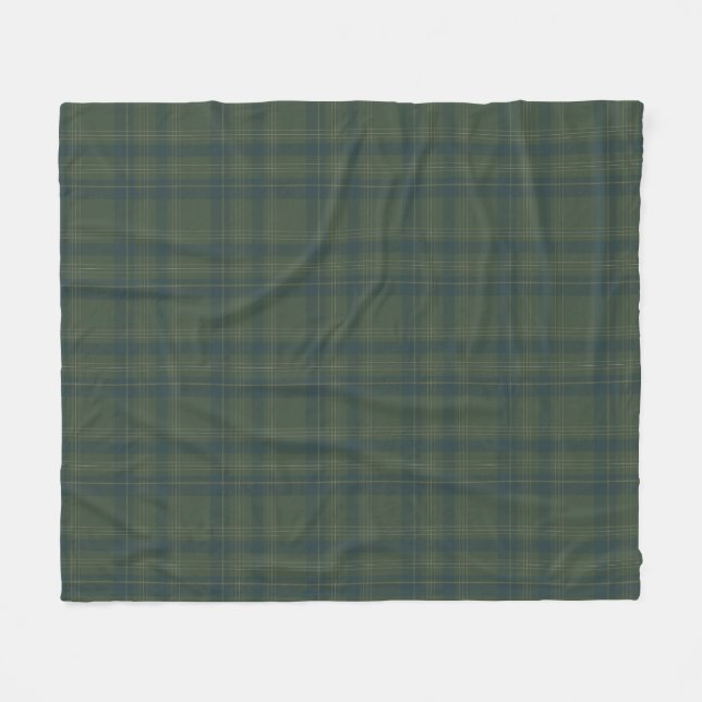 Manta Polar Cosmo Green Plaid Fleece | Tartán ruso (Frente (Horizontal))