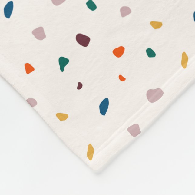 Manta Polar Cosmo retro Terrazzo Fleece Blanket (Esquina)