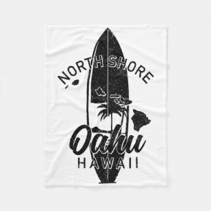 Manta Polar Costa norte Oahu Hawaii Tabla de surf Surfista