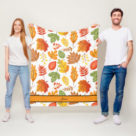 Manta Polar Cosy Fall deja nombre personalizado