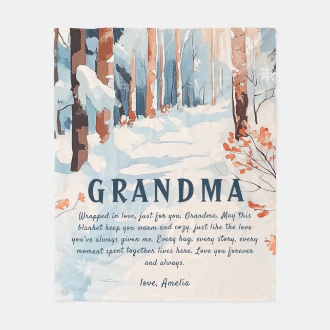 Manta Polar Cosy Winter Wonderland Grandma (Anverso)
