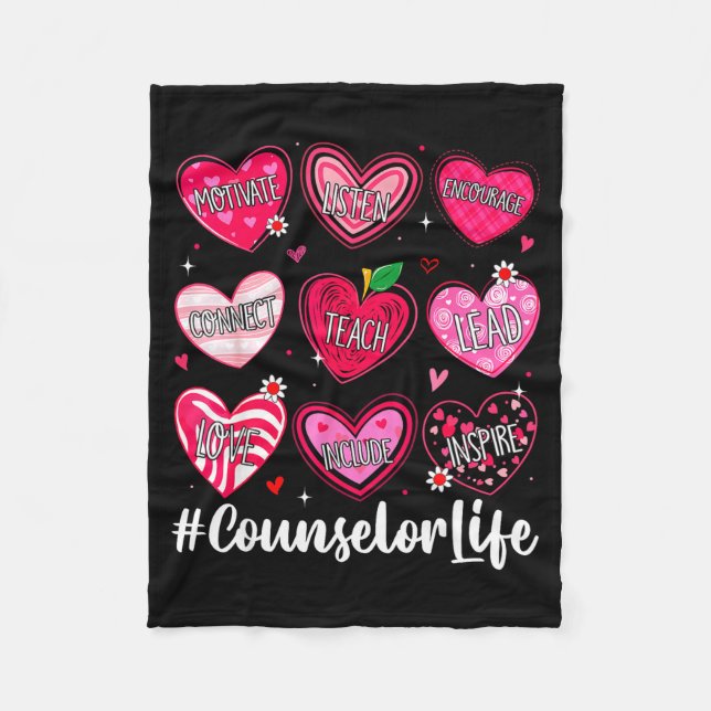 Manta Polar Counselor Life School Counseling Hearts School Val (Anverso)