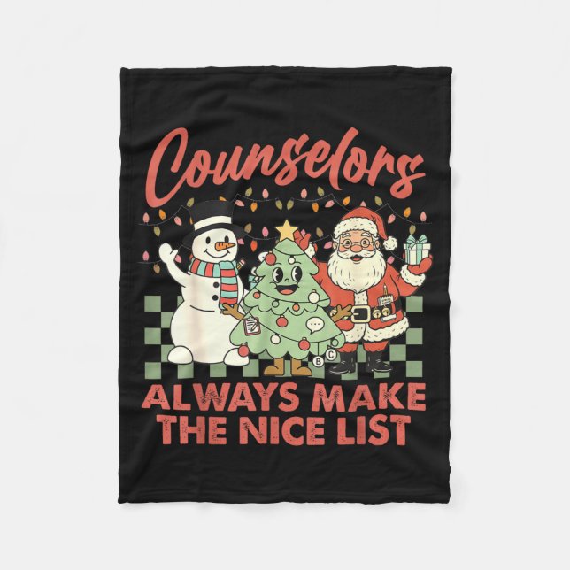 Manta Polar Counselors Always Make The Nice List Santa Christm (Anverso)