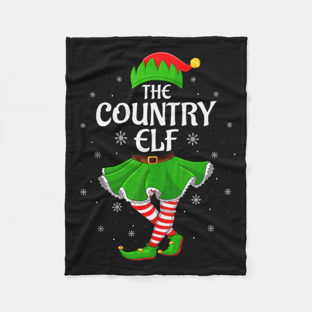 Manta Polar Country Elf Christmas Family Girls Women Elf Squad (Anverso)