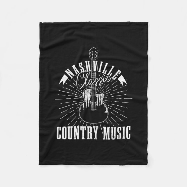 Manta Polar Country Music City Nashville Guitar Tennessee (Anverso)
