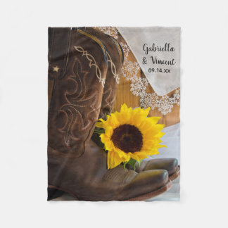 Manta Polar Country Sunflower and Lace Western Boda