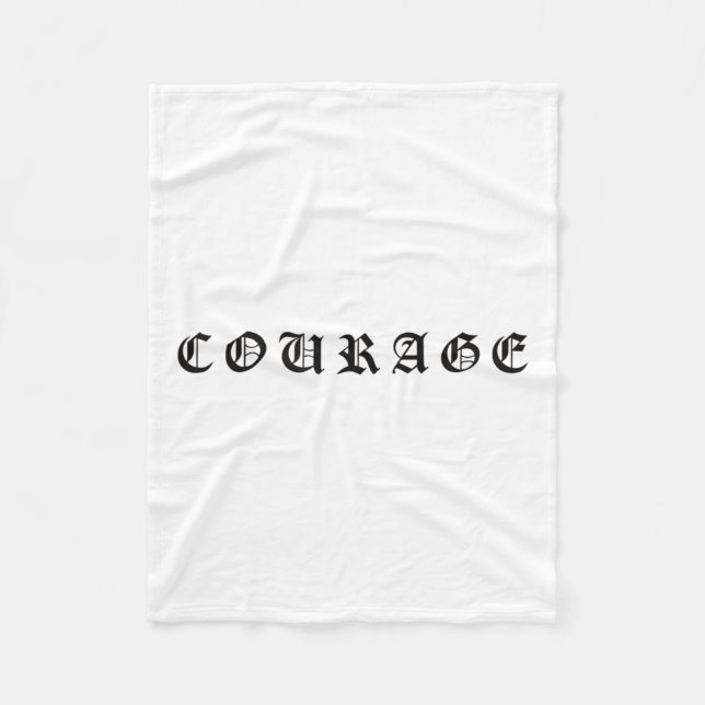 Manta Polar Courage One Word Insrational Motivational Quote Wo (Anverso)