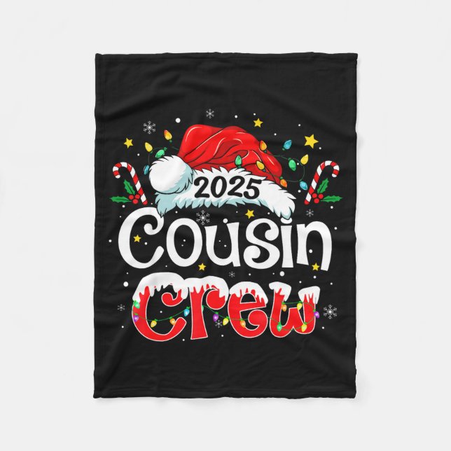Manta Polar Cousin Crew Christmas Xmas Lights Family Matching  (Anverso)
