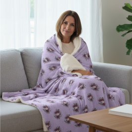 Manta Polar Couverture Polaire Douceur – Bouquet de Violettes