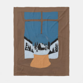 Manta Polar Couverture Polaire Hivernale - Motif Boule à Neige