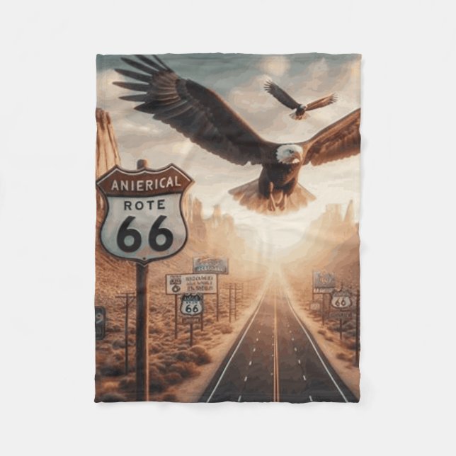 Manta Polar Couverture route 66 (Anverso)