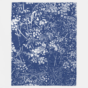Manta Polar Cow Parsley Cyanotype Style