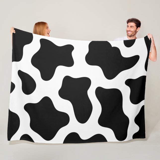 Manta Polar Cow Pow 60x80 Fleece Blanket (In situ)