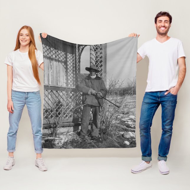 Manta Polar Cowboy Rancher o canadiense fuera del viejo oeste (In situ)