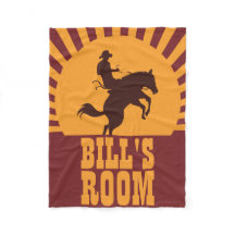 Cowboy y Horse Rodeo Sunset