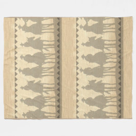 Manta Polar Cowboys western roundup fleece Throw Blanket 50x60