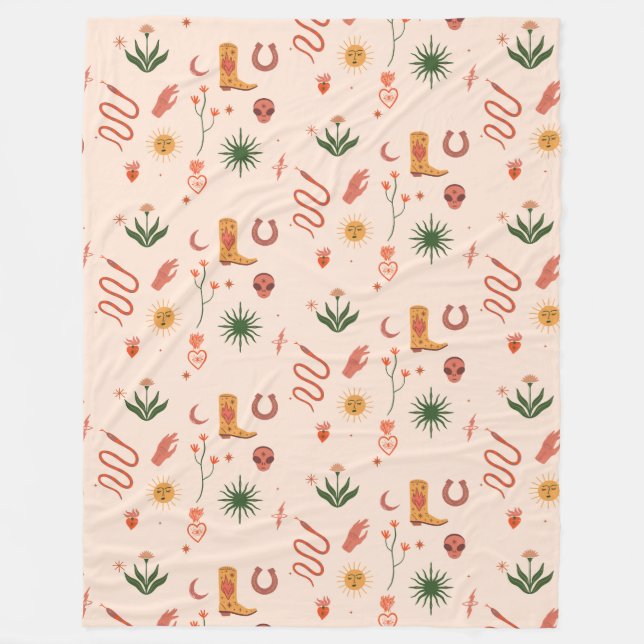 Manta Polar Cowgirl cósmico (Anverso)