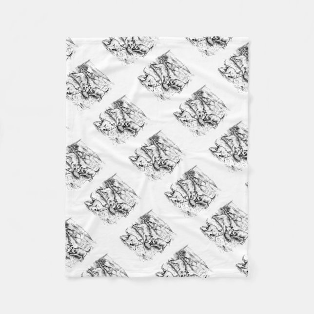 Manta Polar Coyote Pups (Anverso)