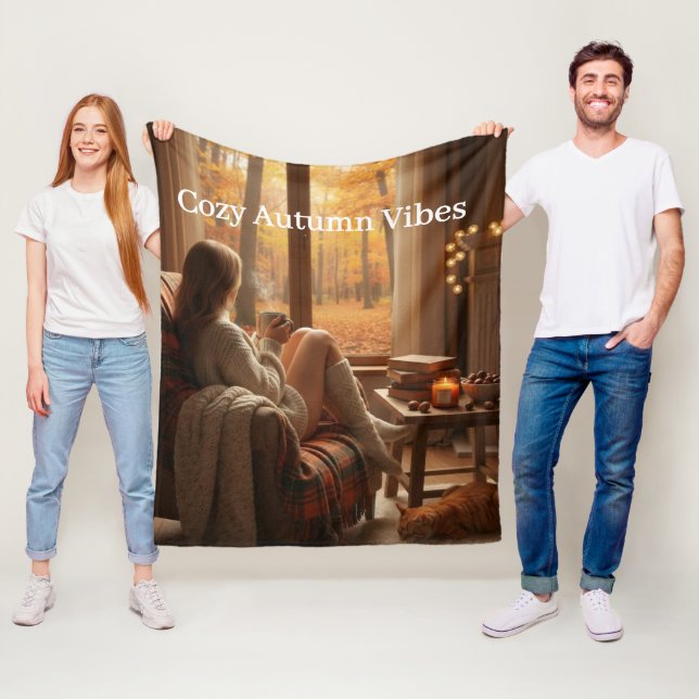 Manta Polar Cozy Autumn Vibes | Personalized Fall Cabin Window (In situ)