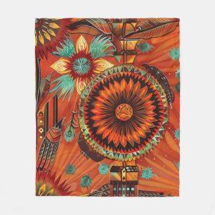 Manta Polar Cozy Blue "Intricate Echoes" Plush Fleece Blanket