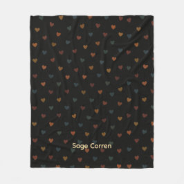 Manta Polar Cozy Dull Heart Pattern