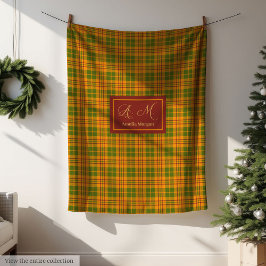 Manta Polar Cozy Fall Plaid Blanket Personalized Farmhouse