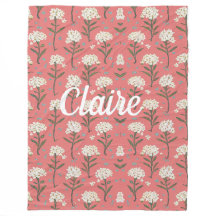 Cozy Floral Personalized Blanket