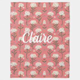 Manta Polar Cozy Floral Personalized  Blanket