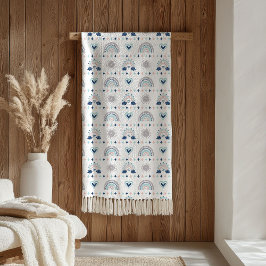 Manta Polar Cozy Kids Blanket Pastel Pink and Navy Vibes