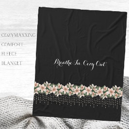 Manta Polar Cozymaxxing Calmxing Confort Floral Fleece Blanket