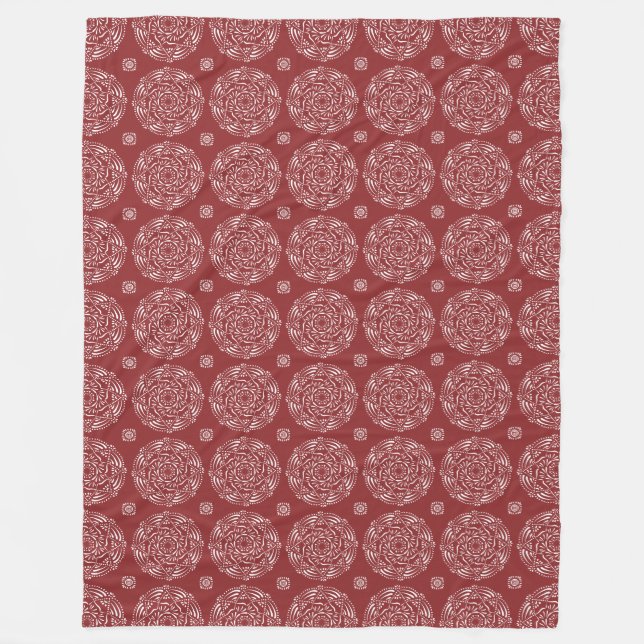 Manta Polar Cranberry Mandala (Anverso)
