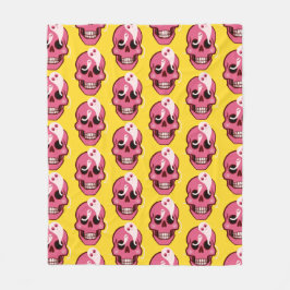 Manta Polar Cráneo Cubierto Con Fantasmas En El Patrón De Los 