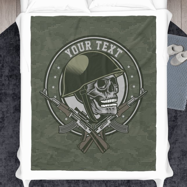 Manta Polar Cráneo militar de camo militar y pistolas personal (Subido por el creador)