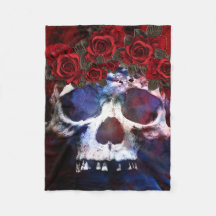 Cráneo rojo, blanco, y azul