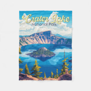 Manta Polar Crater Lake National Park Ilustracion Travel Art