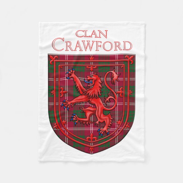 Manta Polar Crawford Tartan Scottish Plaid Lion Rampant (Anverso)