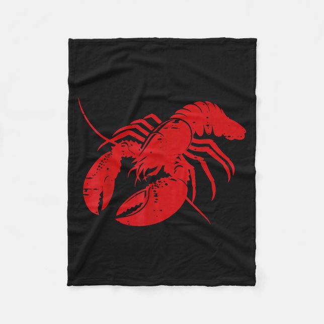 Manta Polar Crayfish Lobster Red Silhouette Crawfish Men Women (Anverso)